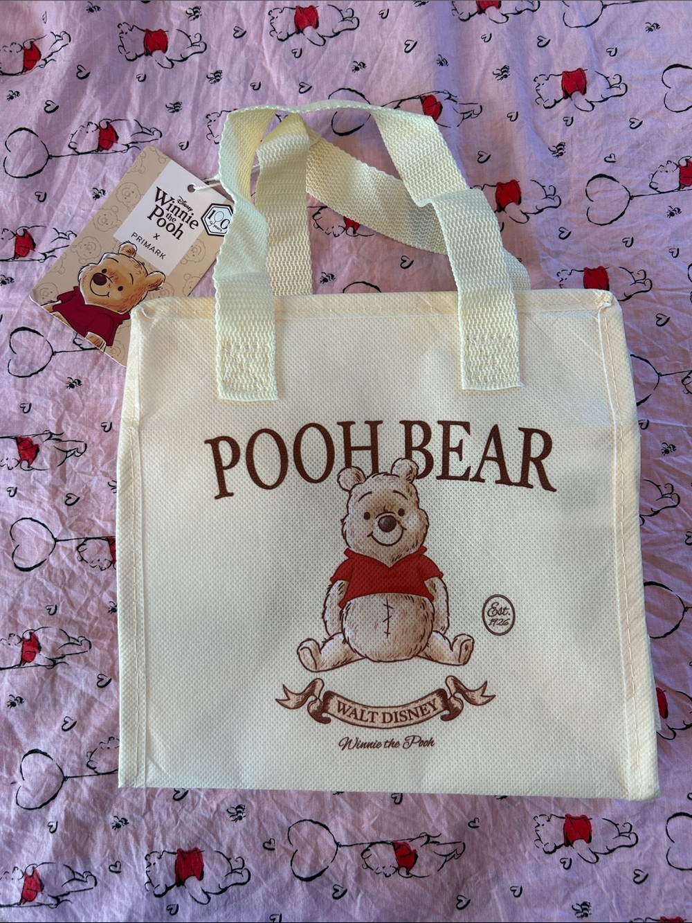 Primark Cream Pooh Bear Mini Tote